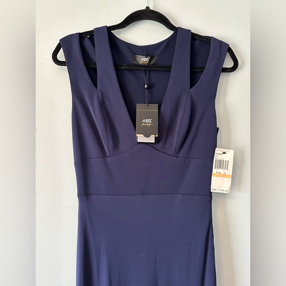 New w tags ABS Navy Blue Dress Small - Picture 1 of 9
